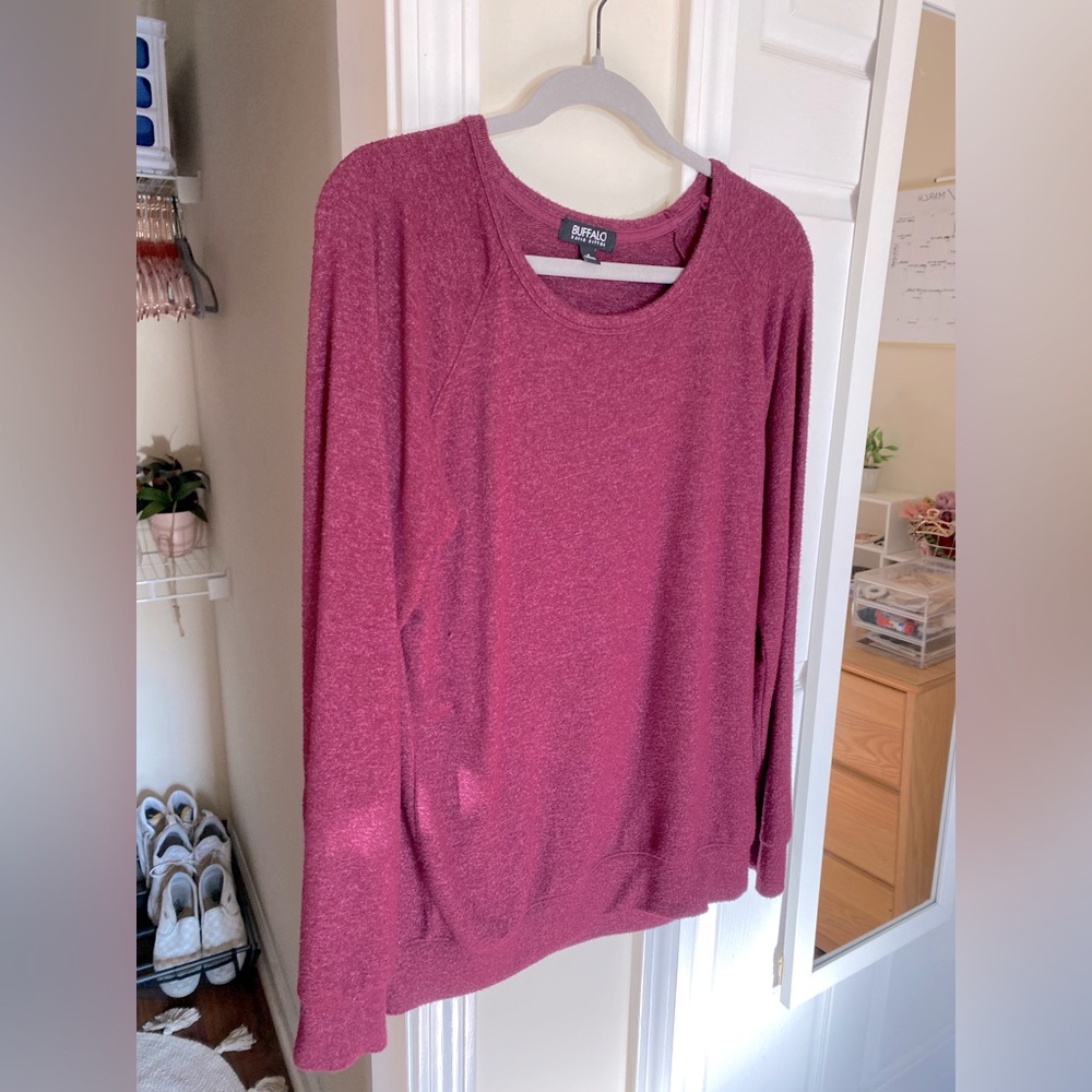 Burgundy sweater bought at Costco